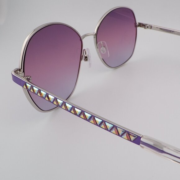 Swarovski Crystal Detail Ombre Butterfly Shades, Round Gradient Violet SK0368